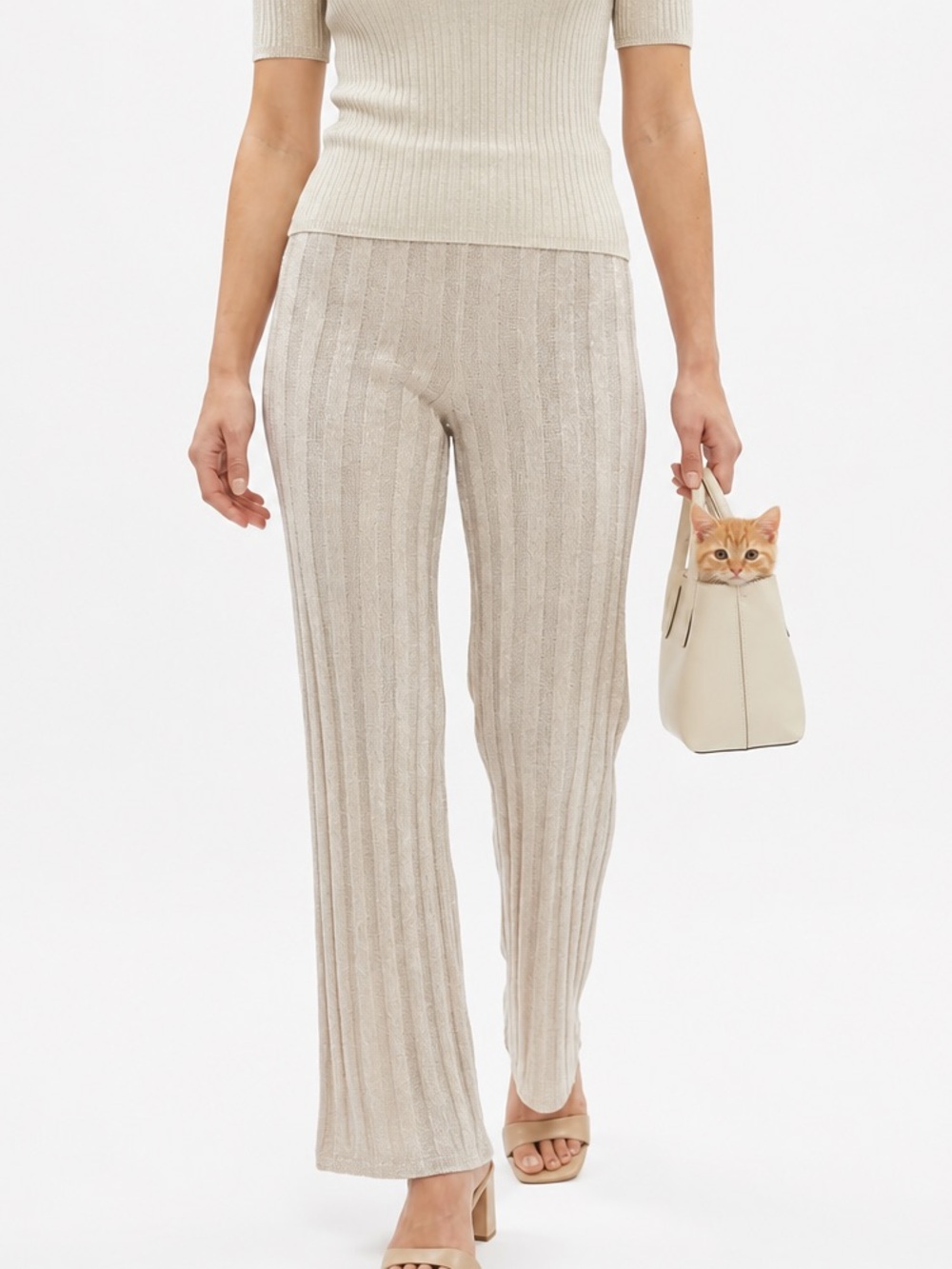 H&M knit ribbed pants